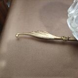 Vintage 1960s glass and brass chandelier from the 50s - 2 branches