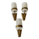 Set of three wall sconces in gold metal and ice effect Perspex, 1960-70.