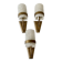 Set of three wall sconces in gold metal and ice effect Perspex, 1960-70.