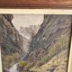 Oil on Canvas Painting Landscape Gorges of Queyras Hautes Alpes signed V Pida