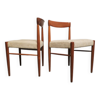 Pair of mid century teak chairs by Henry W. Klein, Denmark 1960