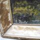 Old oil painting on canvas signed & framed: cavalier alone