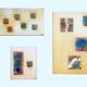 3 Paintings M ELHAIK (Martine, 1962) Mixed media abstract composition canvases