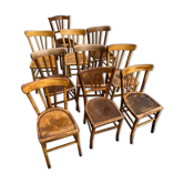 Rare set of 10 bistro chairs