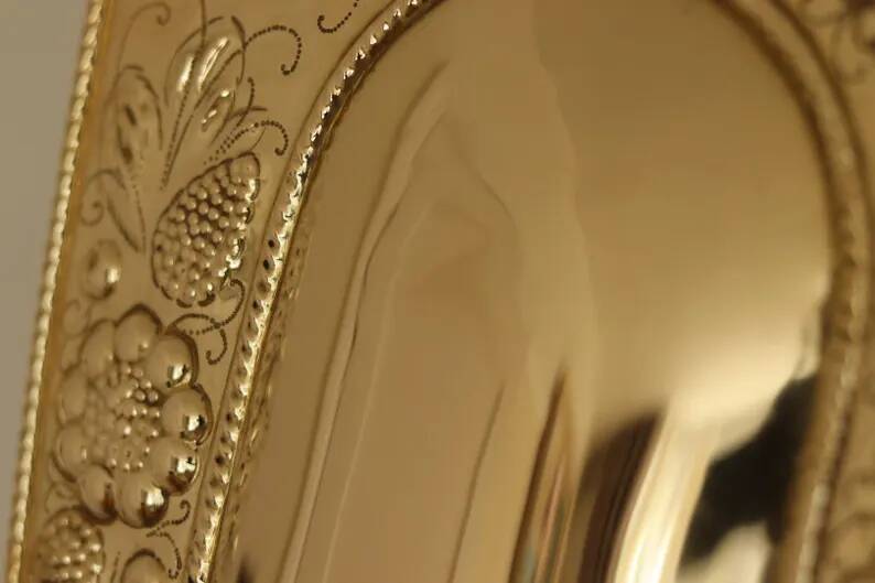 Baroque Style Mid-Century Brass Swedish Sconces