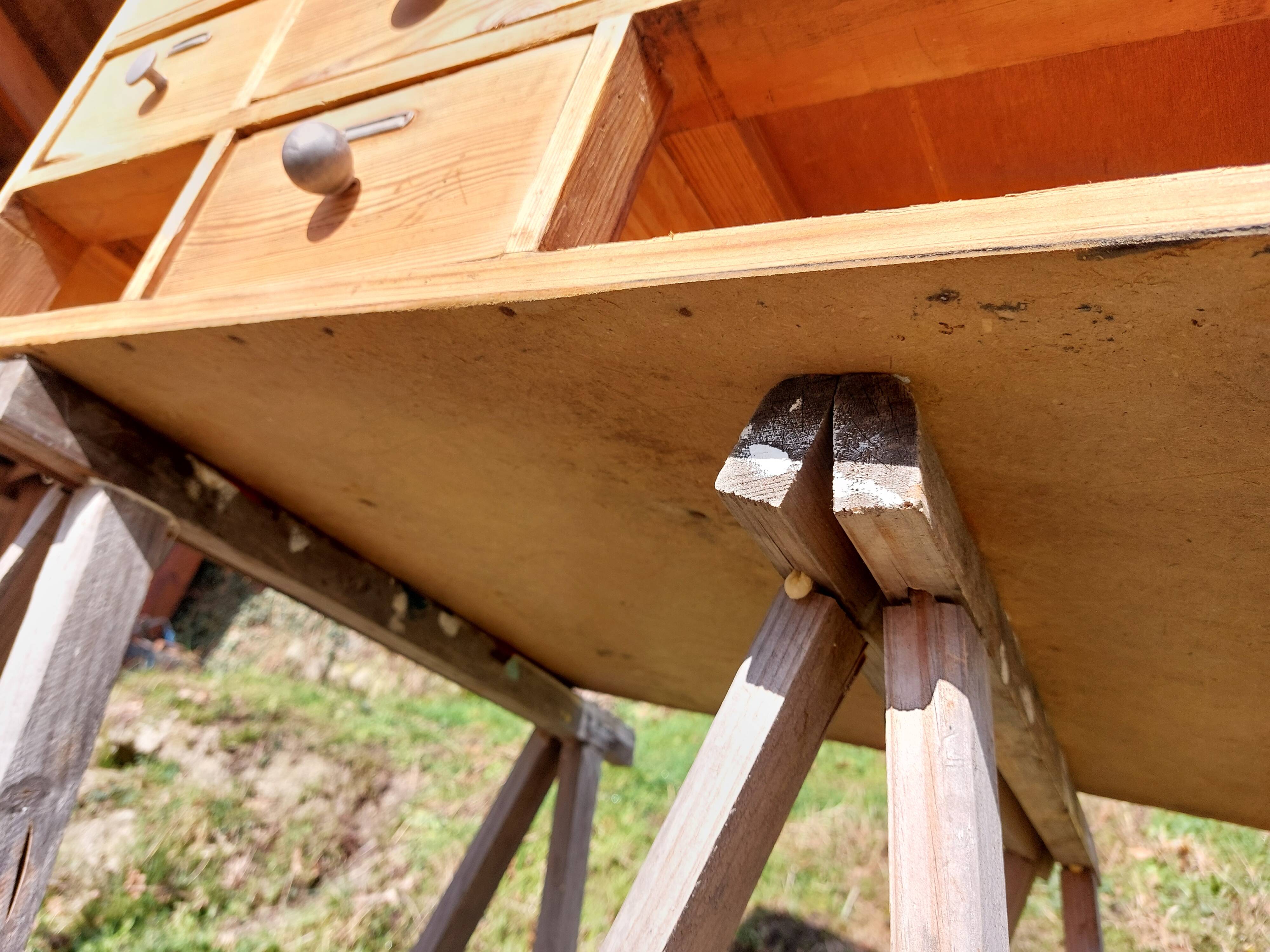 wooden workshop furniture, drawer unit