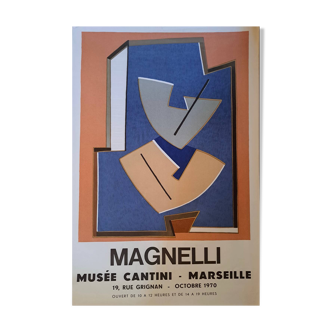 Affiche Magnelli Alberto Musee Cantini Marseille 1970