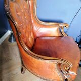 Vintage earchair "Chesterfield" leather