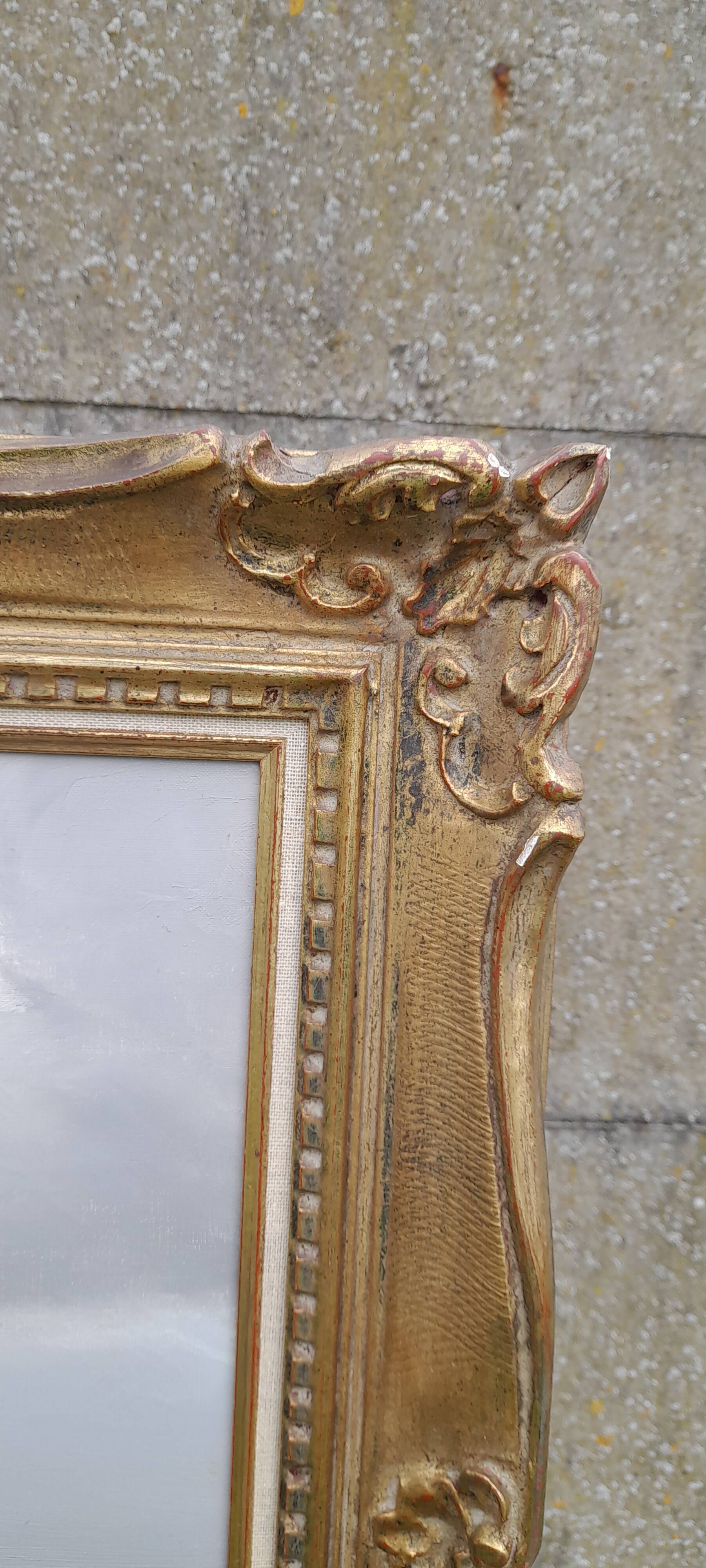 Framed oil on canvas signed Le Mennec fishing boats in Brittany 50 x 100 cm