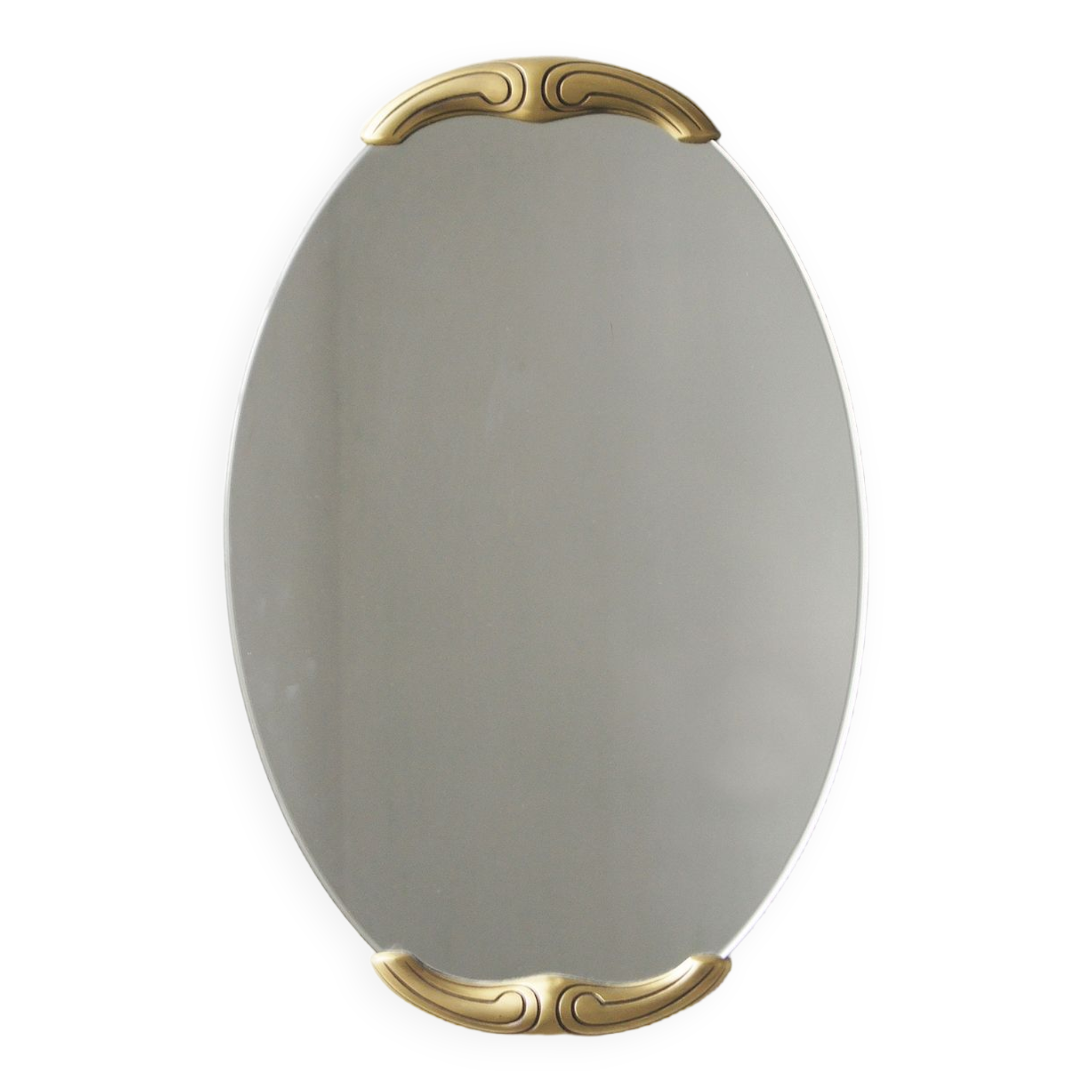 Miroir avec cadre en laiton 1960