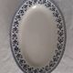 Oval dish moulin des loups and hamage blueberries blue flower