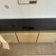 Buffet modulaire laqué champagne et acier chromé, années 80-90