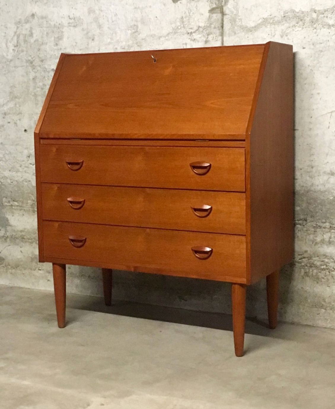Teak Secretaire by Kai Kristiansen for Feldballes Møbelfabrik, 1960s