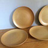 Set of 5 dessert stoneware plates