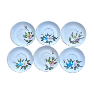 Dessert plates in sandstone floral decoration