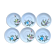 Stoneware dessert plates with floral decoration