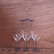 6 verres à cocktail Luminarc pieds bleu azur