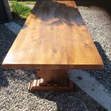 Old solid walnut monastery table