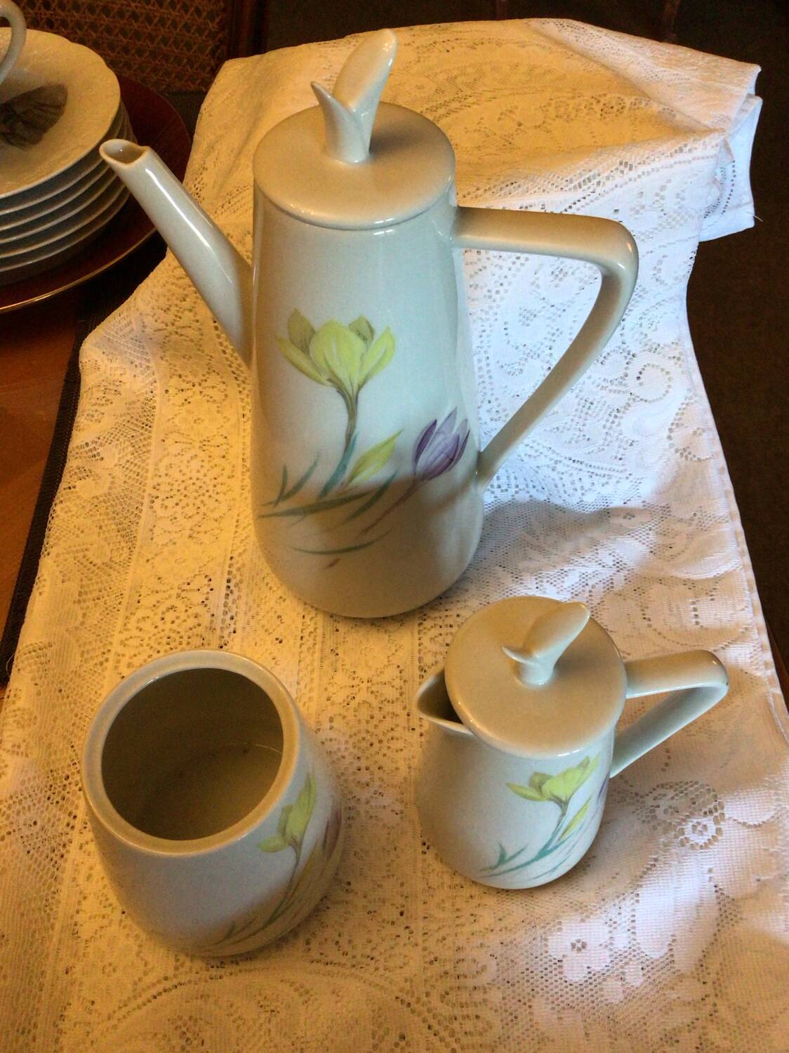 Coffee service 1960 S.F.P French porcelain company
