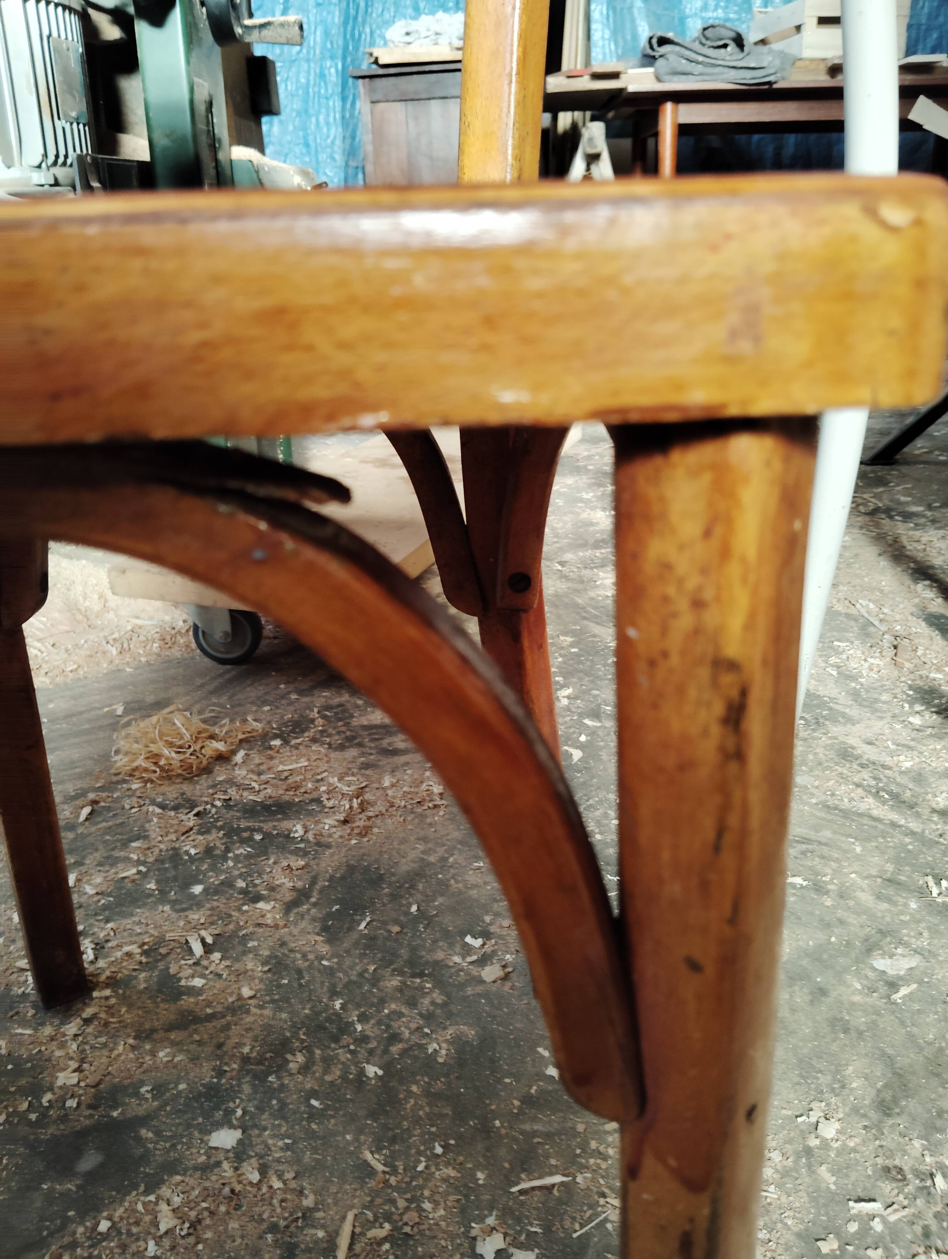 4 mismatched bistro chairs