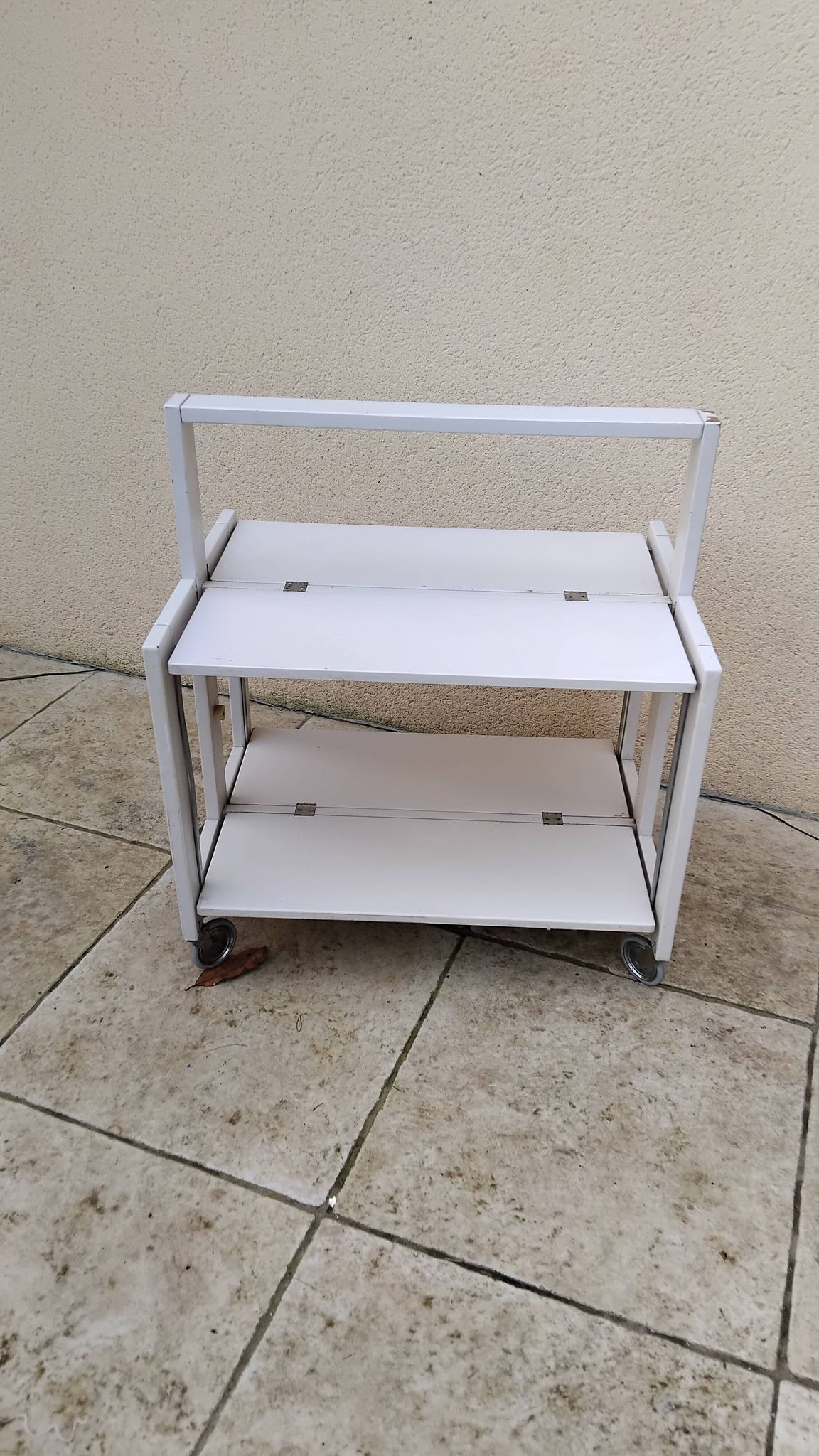 Desserte pliante TOBIA par CIATTI laqué blanc vintage design ITALIE