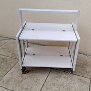 Desserte pliante TOBIA par CIATTI laqué blanc vintage design ITALIE