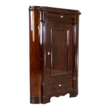 Biedermeier Mahogany Corner Cabinet, 1870