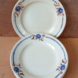 Cinq assiettes plates de Sarreggemines