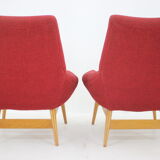 1960s Pair of Miroslav Navratil lounge Chairs, Czechoslovakia