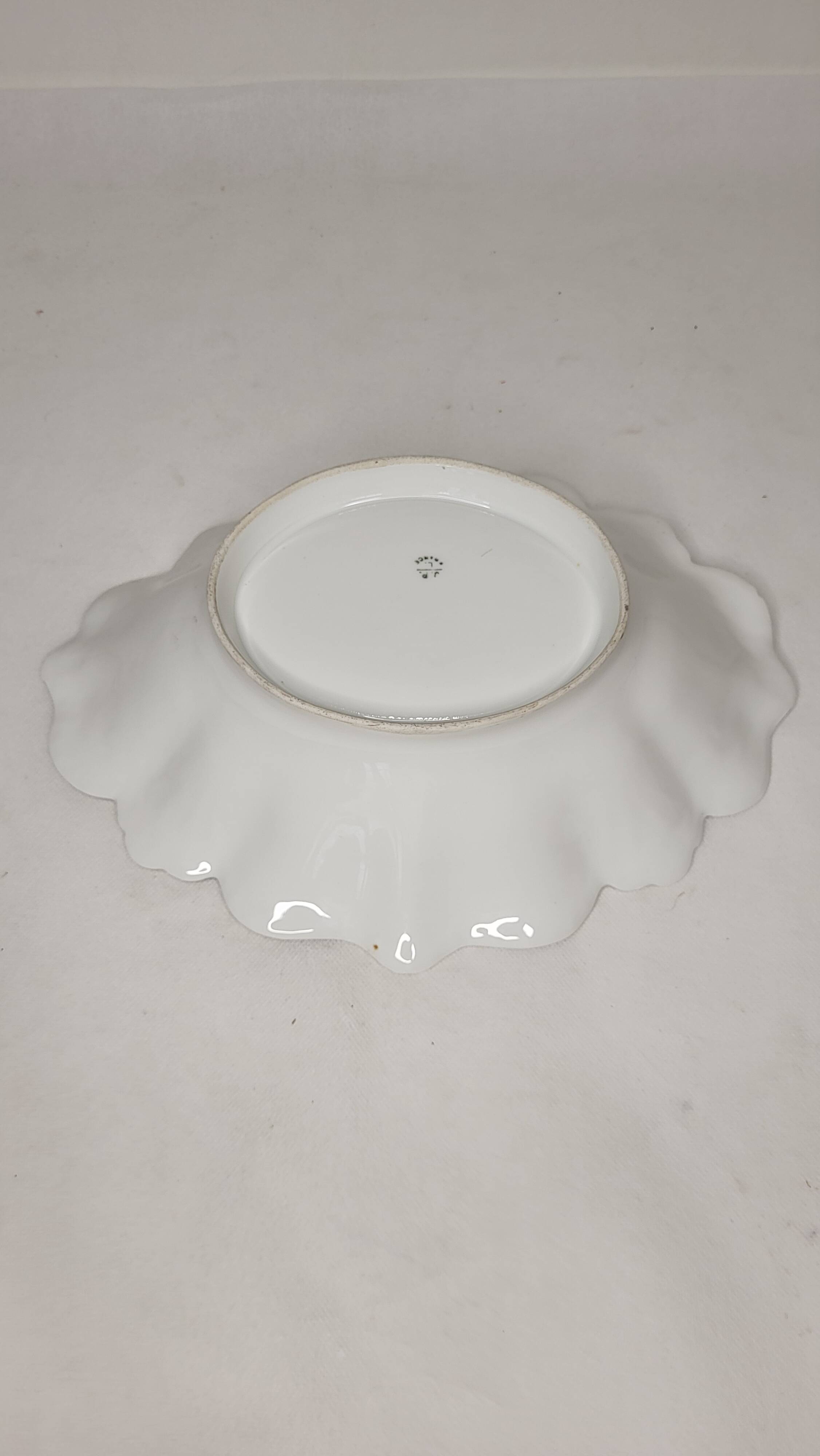 Limoges porcelain dish / basket 19th century