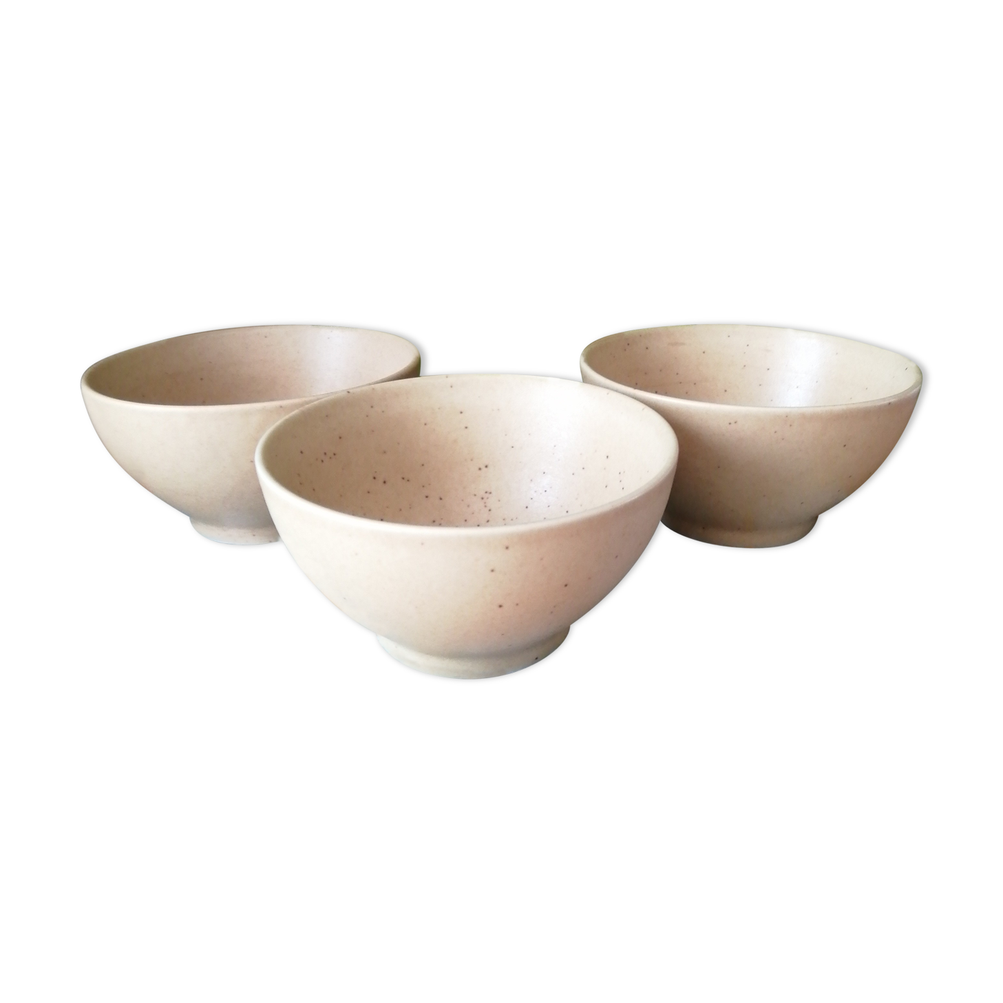 Trio of natural sandstone bowls