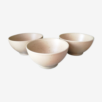 Trio of natural sandstone bowls