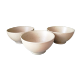 Trio de bols en grès naturel