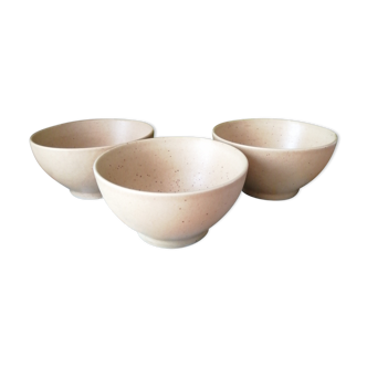 Trio of natural sandstone bowls