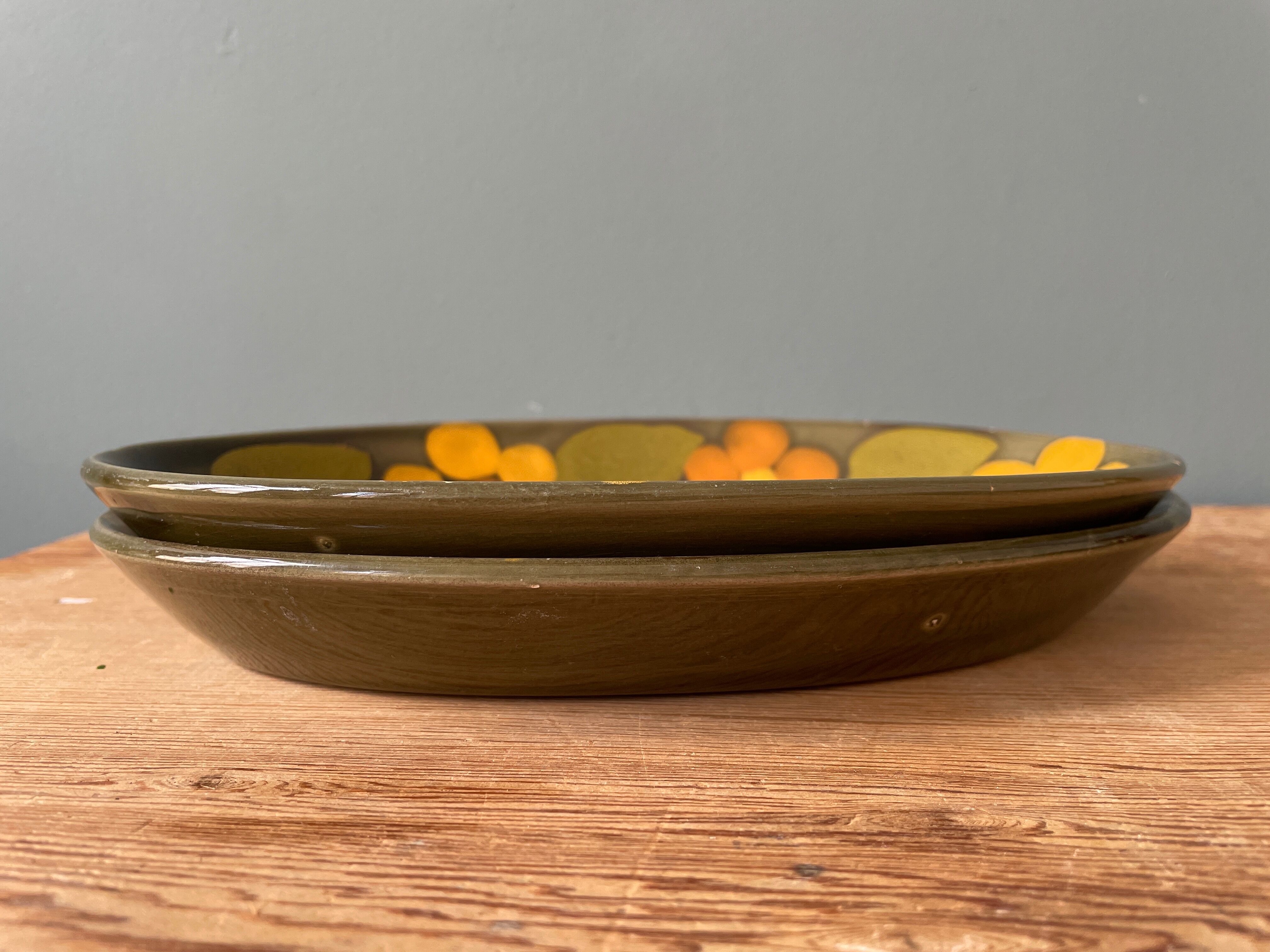 Lot de 4 plats vintage MBFA Pornic, modèle « Candice »