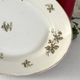 Vintage French Holly Deep Platter, Christmas Serving Dish, Large Oval