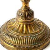 Candlestick - Gilt Bronze, With Rocaille Decor In High Relief