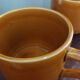 7-cup bistro coffee set in caramel mustard color