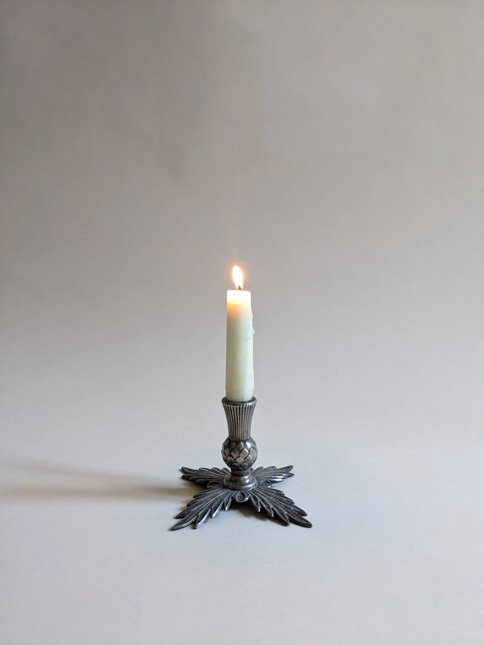 Silver pineapple candle holder