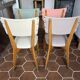 (Lot) 4 pastel multi-colored chairs (Monobloc)