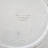Large spring plate model. Choisy Le Roi earthenware