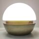 Space Age White Opaline Murano Glass and Brass Table Lamp, Italy
