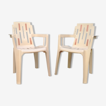 Pair of garden chairs by Pierre Paulin for Henry Massonnet, 1960s