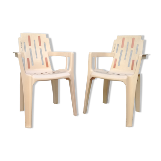 Pair of garden chairs by Pierre Paulin for Henry Massonnet, 1960s