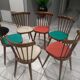 Suite of 6 chairs by bistrot baumann model 740v 1960s
