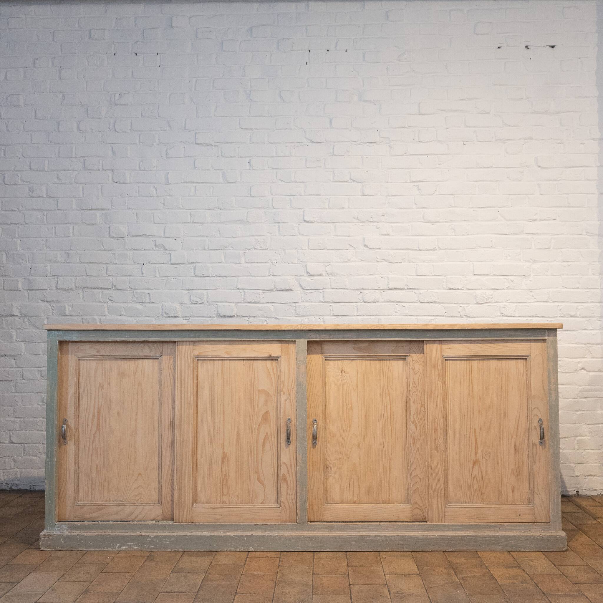 WOODEN BUFFET WITH SLIDING DOORS, 1930