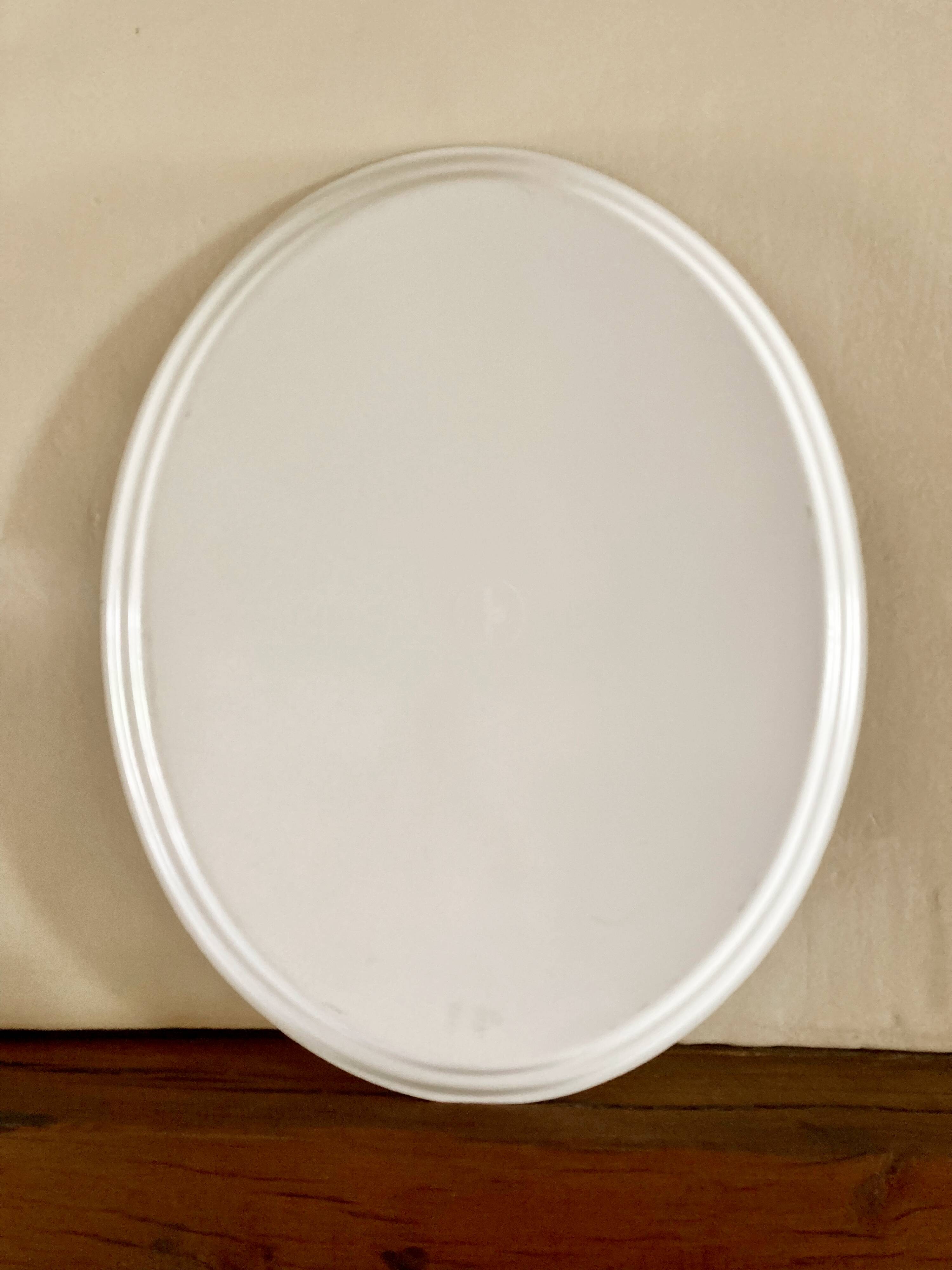 Large oval serving tray with floral patterns Melform