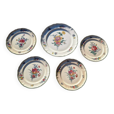 Set 1 assiette plate et 4 assiettes dessert Villeroy Boch modèle 1562