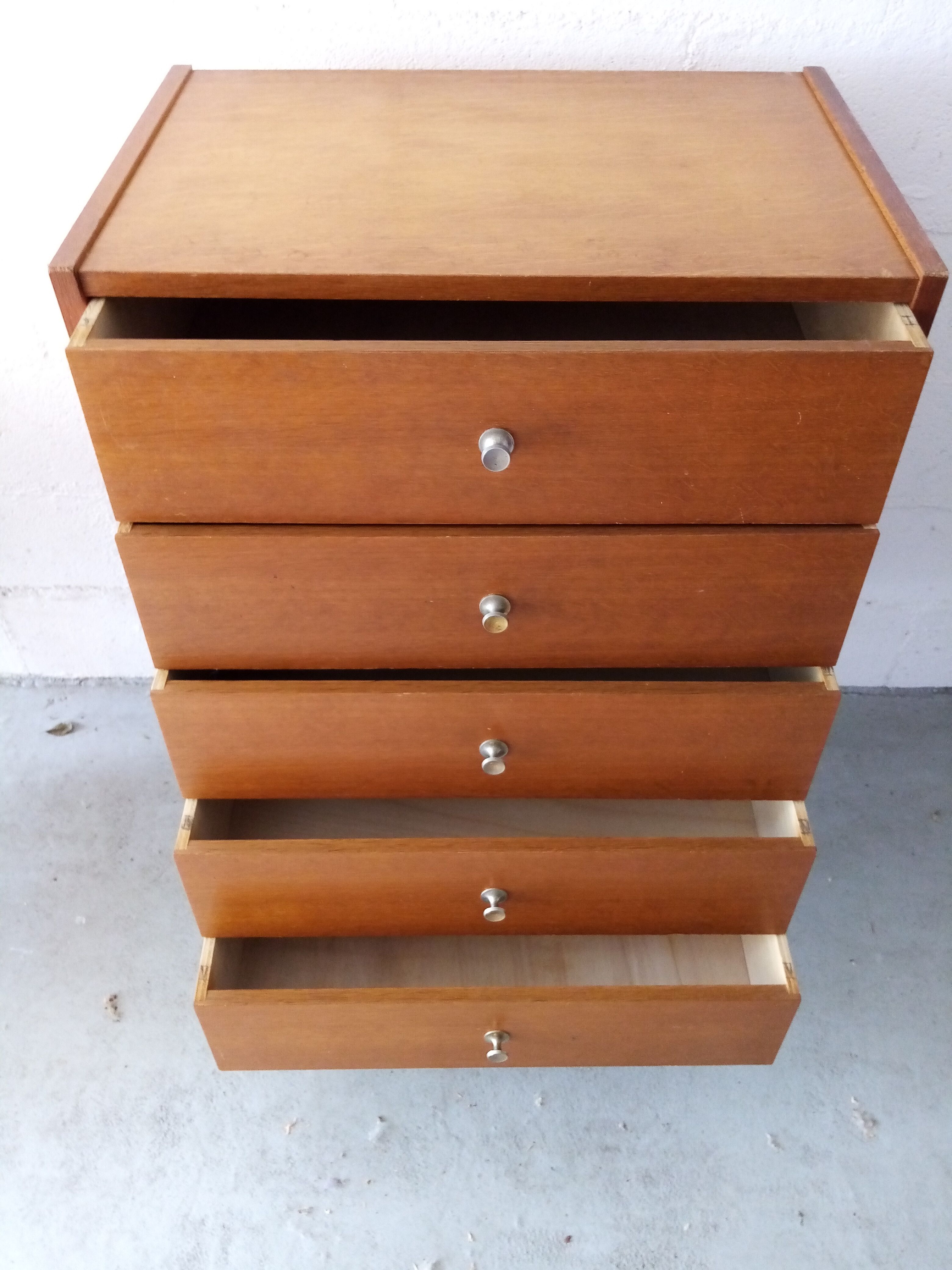 Vintage chest of drawers compass feet
