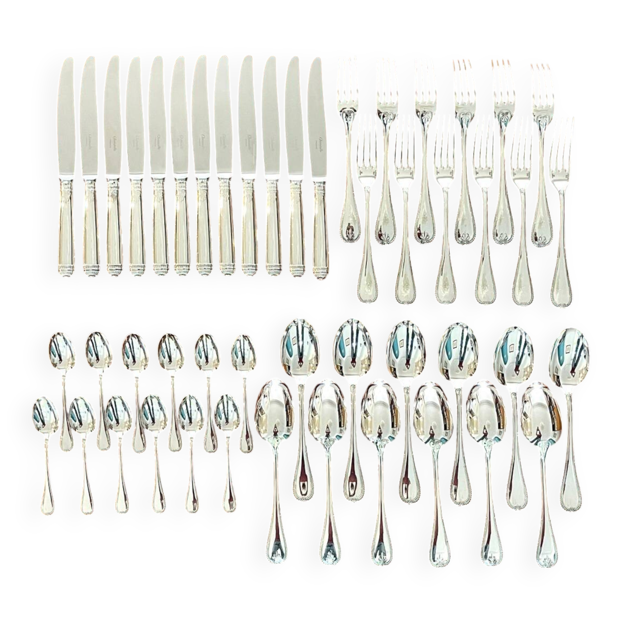 Christofle Malmaison 48-piece flatware set in very good condition